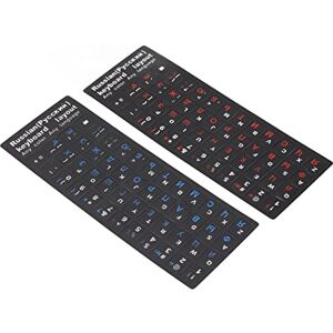 ciciglow 2Pcs Russian Keyboard Stickers, Waterproof Dustproof, Unique Coating for PC Laptop (1 Blue 1 Red)