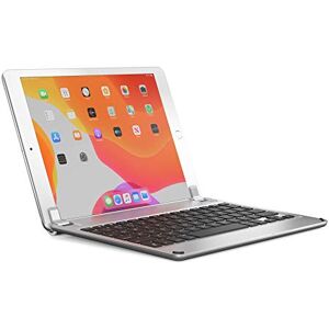 BRYDGE 10.2, Bluetooth keyboard made of aluminium, German layout QWERTZ, for the new iPad 10.2 from 2020 (8th generation) and 2019 (7th generation), silver