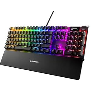 SteelSeries Apex 7 - Mechanical Gaming Keyboard - OLED Display - Red Switches - German (QWERTZ) Layout