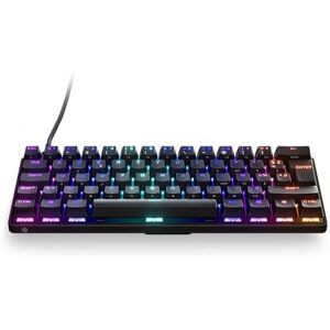 SteelSeries Apex Pro Mini HyperMagnetic Gaming Keyboard – World’s Fastest Keyboard – Adjustable Actuation – Compact 60% Form Factor – RGB – PBT Keycaps – USB-C​ - French AZERTY Layout