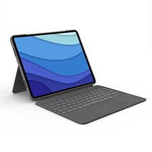 Logitech Combo Touch Keyboard Case for iPad Pro 12.9 inch (5th Jan - 2021) - Removable Backlit Keyboard, Click-Anywhere Trackpad, Smart Connector -Italian layout keyboard
