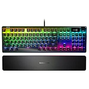 SteelSeries Apex 7 - Mechanical Gaming Keyboard - OLED Display - Blue Switches - German (QWERTZ) Layout