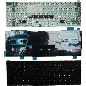 Power4Laptops French Layout Backlit Black Replacement Laptop Keyboard Compatible With Apple MacBook Pro A1706