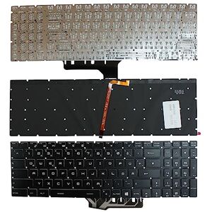 Power4Laptops German Layout Backlit Black Windows 8 Replacement Laptop Keyboard Compatible With MSI Gaming GE62 2QC-237FR