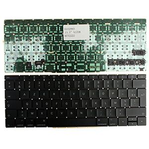 Power4Laptops French Layout Backlit Version (Without Backlit Board) Black Replacement Laptop Keyboard Compatible With Apple MacBook Pro 13 Inch Mid 2017