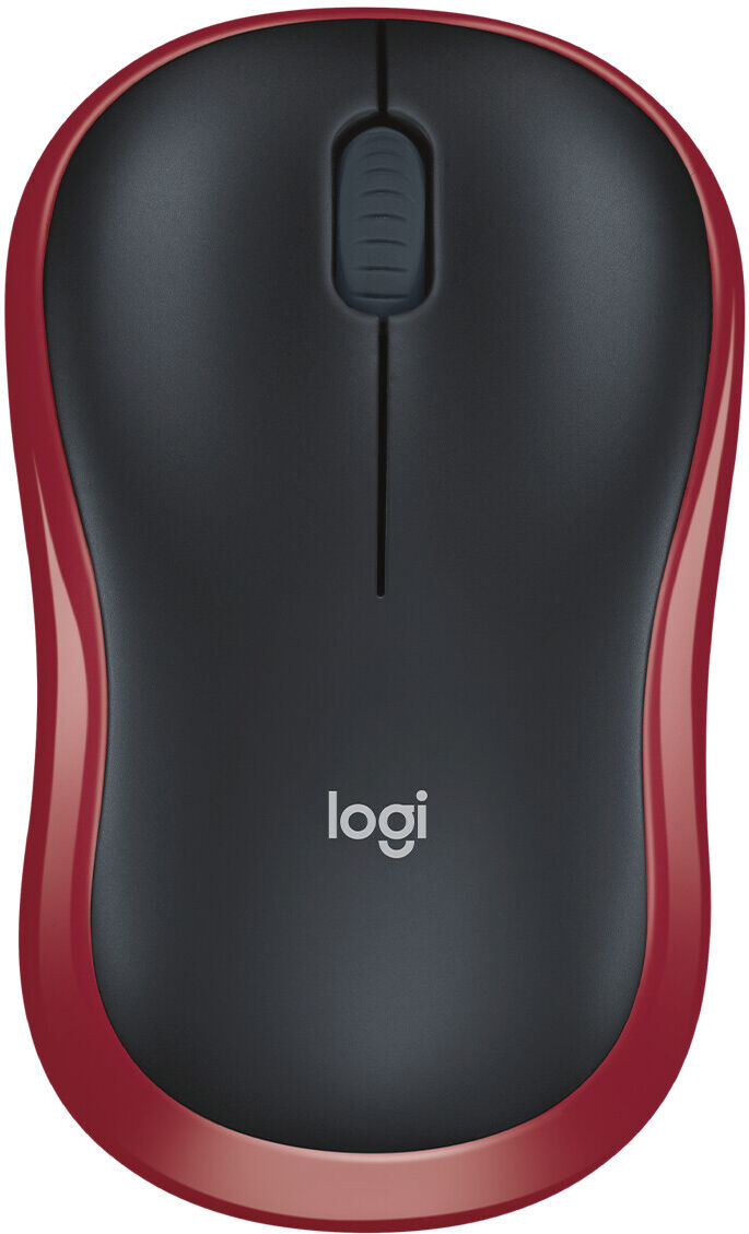 Logitech M185 Maus, kabellos, Geeignet für Rechts- und Linkshänder, rot