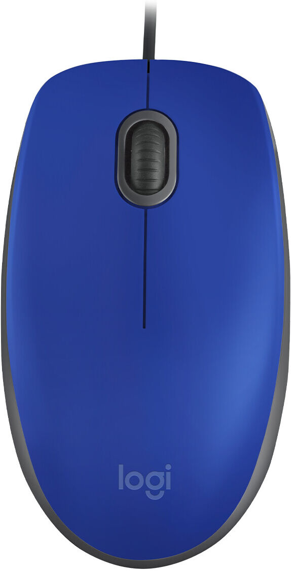 Logitech M110 Silent Maus, kabelgebunden, blau