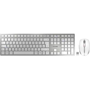 Cherry Tastatur- und Maus-Set »DW 9100 SLIM«, (Set) weiss-silberfarben Größe