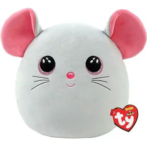 Ty - Squish-A-Boo Kissen, Catnip, Maus, 35cm, Grau