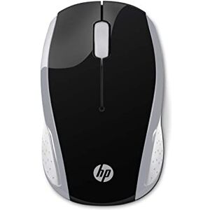 HP 200 (2HU84AA) kabellose Maus (1.000 dpi, 3 Tasten, Scrollrad, USB dongle) schwarz / silber