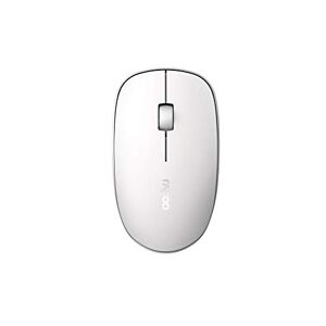 Rapoo M200 Silent kabellose Maus wireless Mouse 1300 DPI Sensor 12 Monate Batterielaufzeit leise Tasten ergonomisch für Links- und Rechtshänder PC & Mac weiß, Kompakt