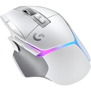 Logitech 502 X PLUS LIGHTSPEED Kabellose RGB-Gaming-Maus Optische Maus mit LIGHTFORCE Hybridschaltern, LIGHTSYNC RGB, HERO 25K Gaming-Sensor, Kompatibel mit PC macOS/Windows Weiß