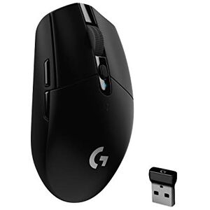 Logitech 305 LIGHTSPEED kabellose Gaming-Maus mit HERO 12K DPI Sensor, Wireless Verbindung, 6 programmierbare Tasten, 250 Stunden Akkulaufzeit, Leichtgewicht, PC/Mac Schwarz