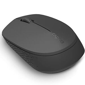 Rapoo M100 Silent kabellose Maus wireless Mouse 1300 DPI Sensor 9 Monate Batterielaufzeit leise Tasten ergonomisch für Links- und Rechtshänder PC & Mac dunkelgrau