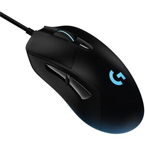 Logitech 403 HERO Gaming-Maus mit HERO 25K DPI Sensor, LIGHTSYNC RGB, geringes Gewicht von 87g und optionales 10g Gewicht, geflochtenes Kabel, PC/Mac Schwarz