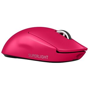 Logitech PRO X SUPERLIGHT 2 LIGHTSPEED Kabellose Gaming-Maus, Lightweight, LIGHTFORCE Hybrid-Schalter, HERO 2 Sensor, 32.00DPI, 5 programmierbare Tasten, USB-C-Ladung, PC & Mac Magenta