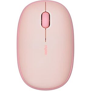 Rapoo M660 Silent kabellose Maus wireless Mouse 1300 DPI Sensor 9 Monate Batterielaufzeit leise Tasten ergonomisch für Rechtshänder und Linkshänder PC & Mac pink