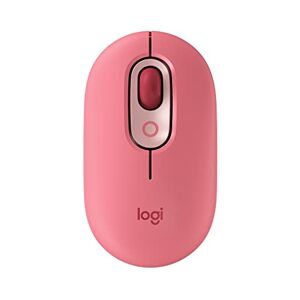 Logitech POP Mouse, Kabellose Maus mit anpassbaren Emojis, SilentTouch-Technologie, Präzises/schnelles Scrollen, Kompakt, Bluetooth, Multi-Device, OS-kompatibel Pink