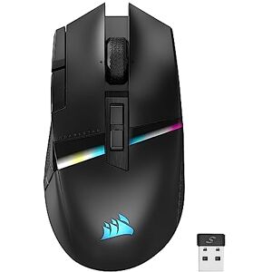 Corsair DARKSTAR RGB WIRELESS MMO Gaming Mouse 26.000 DPI 15 Programmierbare Tasten Bis zu 80 Stunden Akkulaufzeit iCUE-Kompatibel PC, PS5, PS4, Xbox Schwarz