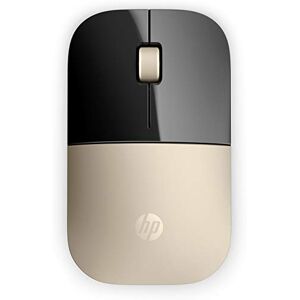 HP Z3700 (X7Q43AA) kabellose Maus (1200 optische Sensoren, bis zu 16 Monate Batterielaufzeit, USB Anschluss, Plug&Play) gold