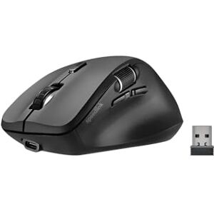 Speedlink Libera Silent Mouse Bluetooth Maus, leise, Akku wiederaufladbar, ergonomisch, 2 Bluetooth Profile & USB 2.4GHz, Daumen Scrollrad, 3200 DPI, schwarz