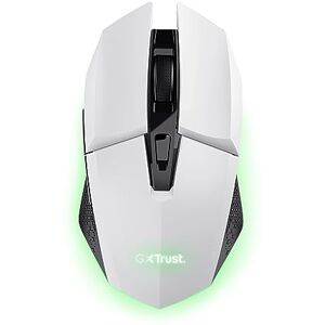 Trust GXT 110W Felox Wiederaufladbare Kabellose Gaming-Maus, 80 Stunden Akkulaufzeit, 800-4800 DPI, LED-Beleuchtung, 6 Tasten, Wireless Mouse für PC, Laptop, Computer, Windows – Weiß