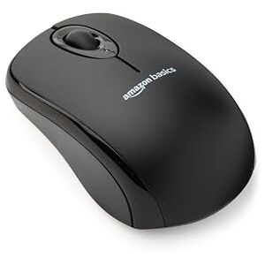 Amazon Basics – Kabellose Computer-Maus mit USB-Nano-Empfänger, Schwarz