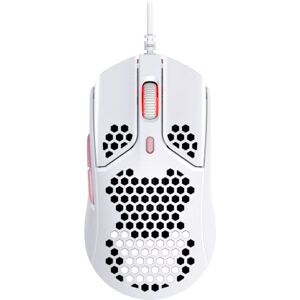 HyperX Pulsefire Haste Gaming-Maus – Ultraleicht, 59g, Wabenschale, Hex-Design, Hyperflex-Kabel, bis zu 16.000 DPI, 6 programmierbare Tasten Weiß/Rosa Einheitsgröße