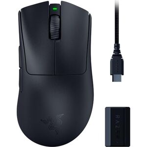 Razer DeathAdder V3 Pro + HyperPolling Wireless-Adapter Ultra leichte E-Sport-Maus mit echten 8K Hz kabelloser Abtastrate (63 gr, Optischer Focus Pro 30K, Optische Switches 3. Gen) Schwarz