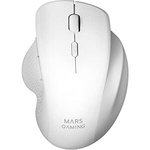 MARSGAMING Mars Gaming MMWERGOW, Kabellose Ergonomische Maus für PS4/PS5/XBOX/PC/Mac, Weiß