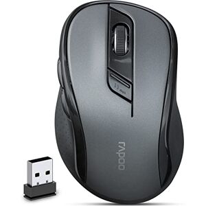 Rapoo M500 Silent kabellose Maus wireless Mouse 1600 DPI Sensor 12 Monate Batterielaufzeit leise Tasten ergonomisch für Rechtshänder PC & Mac schwarz