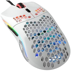 Glorious Gaming Model O Wired Gaming Mouse – superleichtes Wabendesign mit 67 g, RGB-Beleuchtung, Pixart 3360 Sensor, Omron-Schaltern, beidhändig – Glänzend Weiß