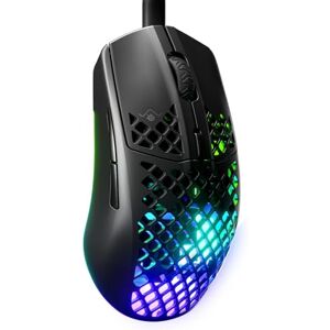 SteelSeries Aerox 3 RGB Gaming-Mouse mit Öffnungen in der Oberfläche Federleichtes, wasserabweisendes Design Optischer TrueMove Core-Sensor mit 8.500 DPI Onyx