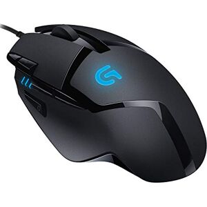 Logitech 402 Hyperion Fury Gaming-Maus mit 4K DPI optischem Sensor, 8 programmierbare Tasten, Taste zur DPI-Umschaltung, 32-Bit-ARM-Prozessor, Leichtgewicht, PC/Mac Schwarz