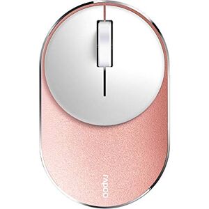 Rapoo M600 Mini Silent kabellose Maus wireless Mouse 1300 DPI Sensor 6 Monate Batterielaufzeit leise Tasten ergonomisch für Links- und Rechtshänder PC & Mac rose/gold