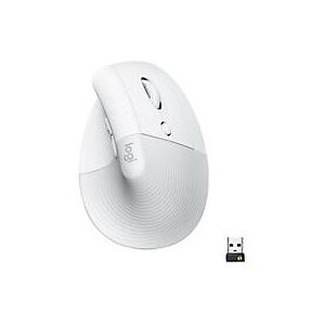 Logitech Lift for Business - vertikale Maus - Bluetooth, 2.4 GHz - Off-White