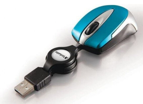 Verbatim 49022 - Go Mini optische Travel Maus Blau - USB