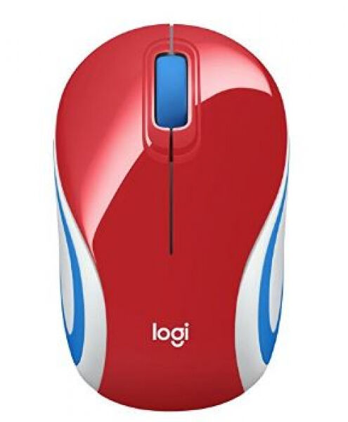 Logitech M187 - Wireless Mini Maus - Rot