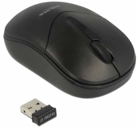 DeLock 12494 - Optische 3-Tasten Mini Maus 2,4 GHz wireless