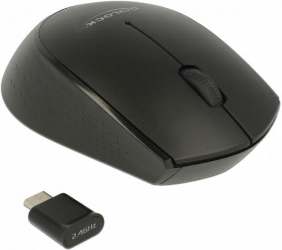 DeLock 12526 - Optische 3-Tasten Mini Maus USB Type-C 2,4 GHz wireless