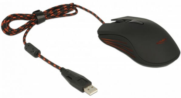 DeLock 12531 - Optische 4-Tasten USB Gaming Maus