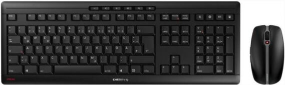 Cherry Stream Desktop ReCharge - USB-Tastatur + Maus Schwarz - CH-Layout