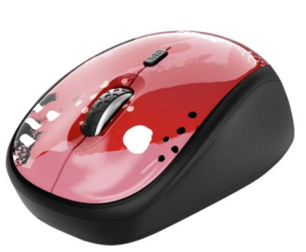 Trust Yvi Wireless Mouse - red brush