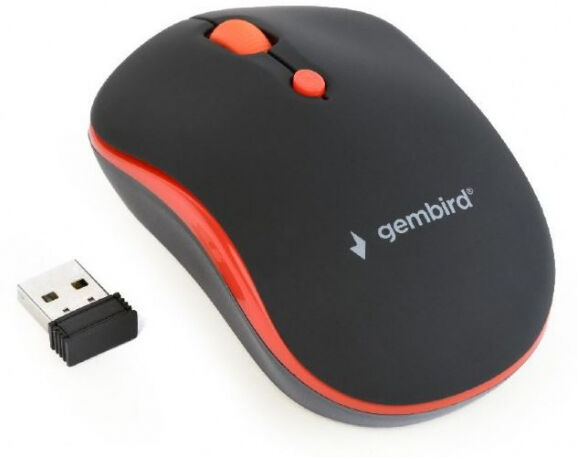 Gembird MUSW-4B-03-R - Optische USB-Maus - Wireless