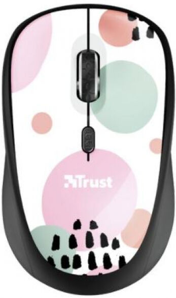 Trust Yvi - USB-Maus - pink circles