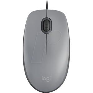 LOGITECH M110GR - Maus (Mouse), Kabel, grau