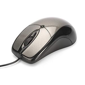 Ednet 81046, optische Office Maus, 3 Tasten mit Scrollrad, 800 dpi, Kabellänge: 1.5 m, Schwarz/Anthrazit