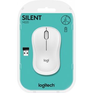 Logitech Maus M220, Silent, Wireless, weiss Optisch, 1000 dpi, 3 Tasten, Retail