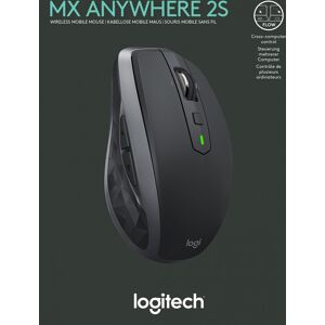 Logitech Maus MX Anywhere 2S, Wireless, Unifying, Bluetooth, grafit Laser, 200-4000 dpi, 7 Tasten, Akku, Retail