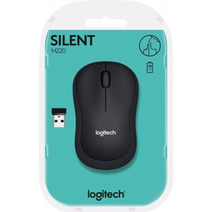Logitech Maus M220, Silent, Wireless, anthrazit Optisch, 1000 dpi, 3 Tasten, Retail